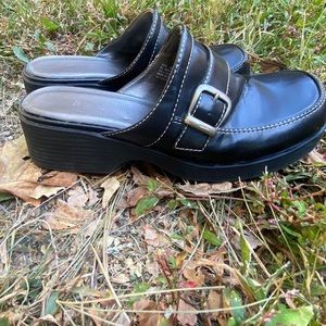 Y-2K Black Mule Shoes